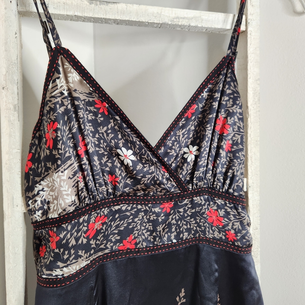 Ted Baker dress womens size 2 USA size 6 100% Silk floral cammie sleeveless - Picture 5 of 8